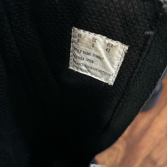 🍁Wicked Road Warrior Texas Black Leather Mid Calf Zip Up Biker Boots Homber Sz9 - Picture 8 of 8